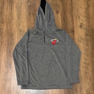 Gray Hooded Long Sleeve Shirt with Logo kids size 8